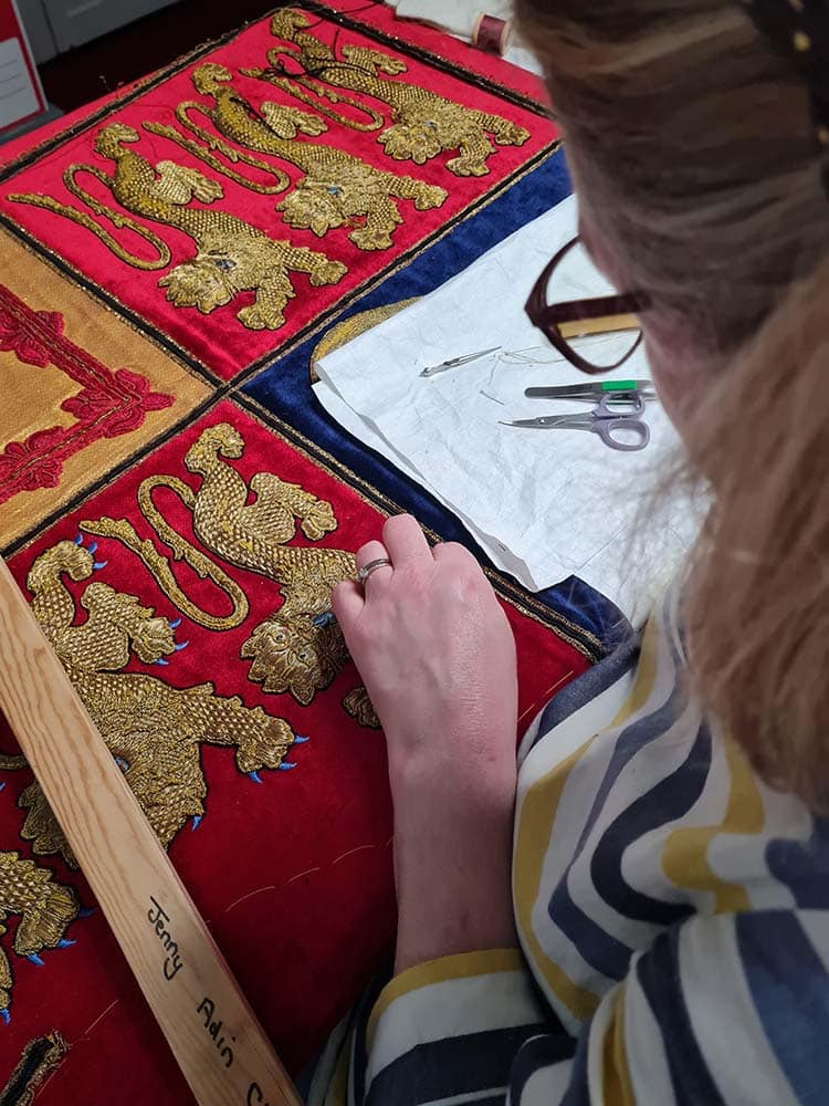 Conservation of the Heralds’ tabards for the Coronation of HM King Charles III